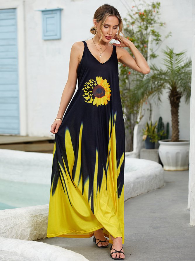 Spaghetti Cold Shoulder Casual Knitting Dress