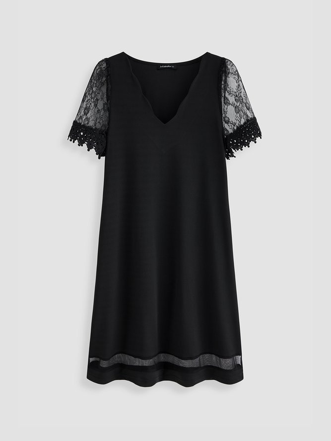 V Neck Solid Party Mini Dresses