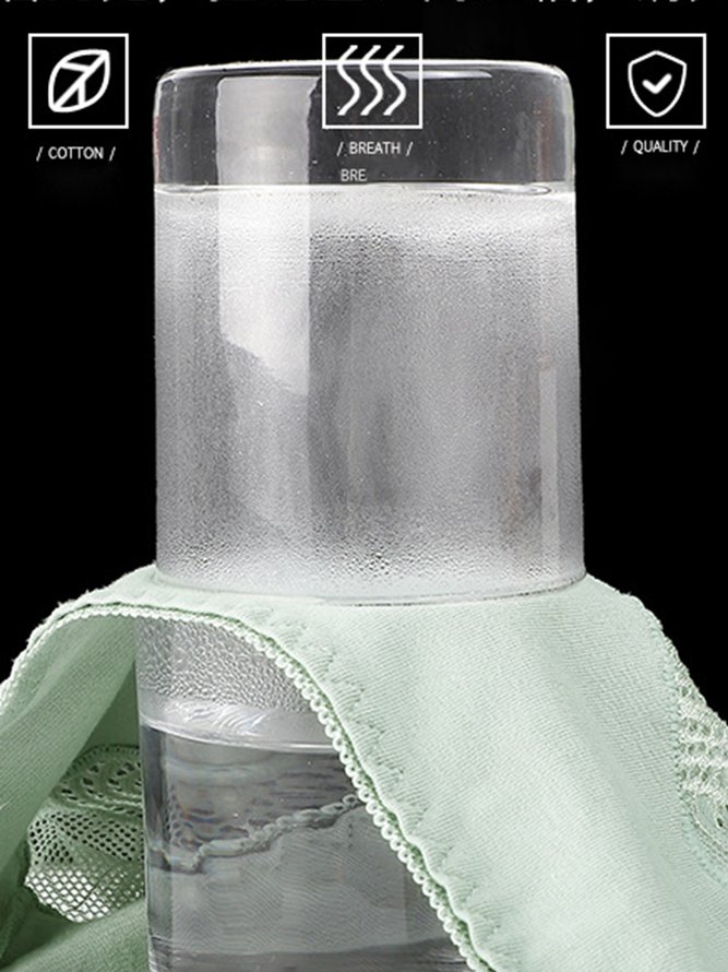 Breathable and Comfortable Lace Cotton High Waist Panties