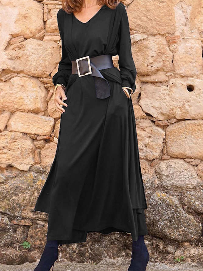 Plain Casual Loose Dress