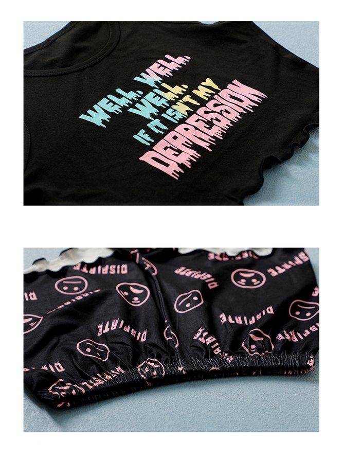 Breathable Comfortable Fashionable Printed Casual Pajama Set