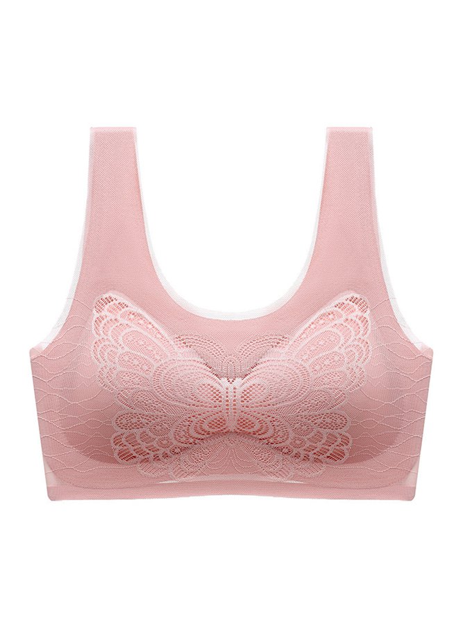 Lace Butterfly Ice Silk Seamless Wrap Chest Vest Underwear