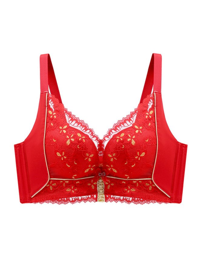 Adjustable Push Up Underwear Sexy Lace Steelless Bra