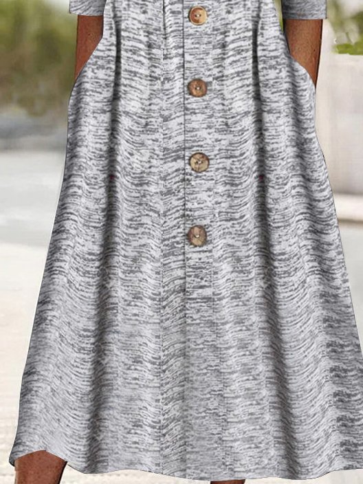 Women's A Line Dress Midi Dress Long Sleeve Plain Spring &fall Crew Neck Casual Modern