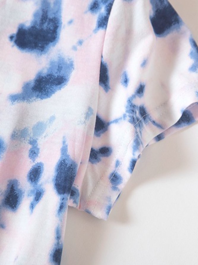 Breathable Comfortable Tie-Dye Loose Casual Nightdress