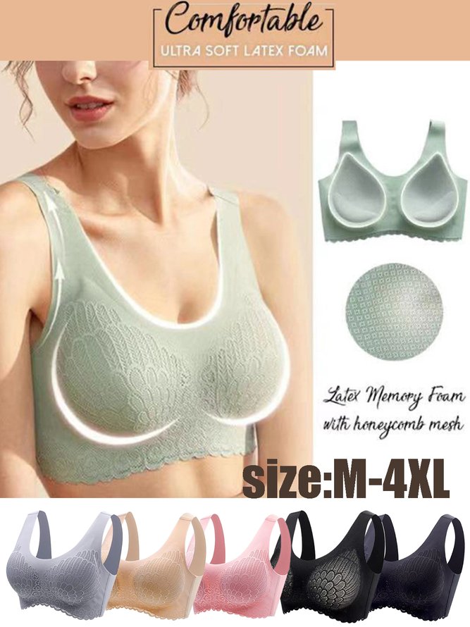 Feather Pattern Casual Jacquard Bra & Bralette