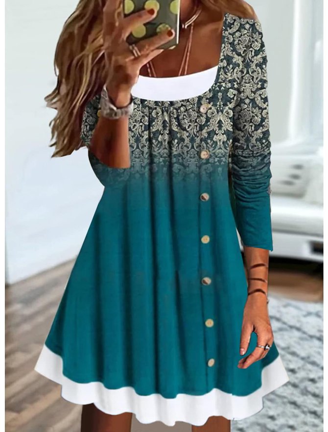 Boho Knitted Ethnic Dress
