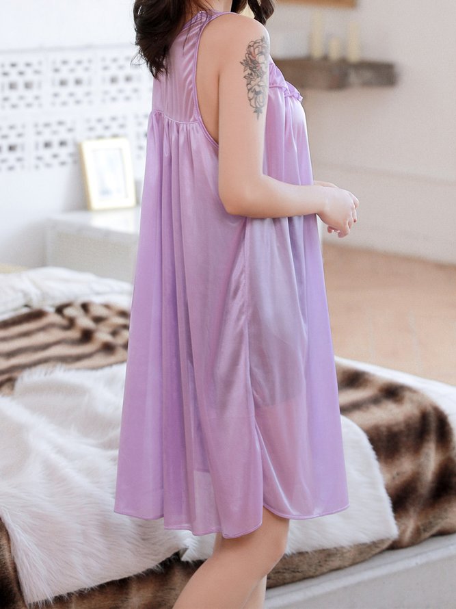 Sexy Lace Loose Ice Silk Nightdress