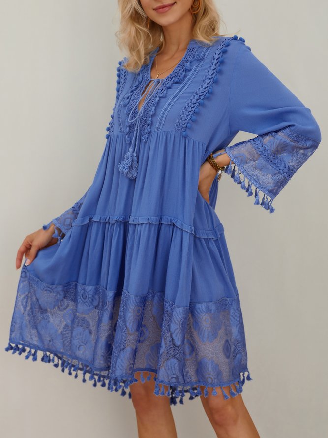 3/4 Sleeve Boho Weaving Dress