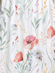 Loose Casual Knitted Split Joint Floral Dress