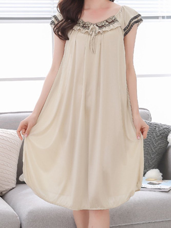 Sexy Lace Mid Length Home Night Dress