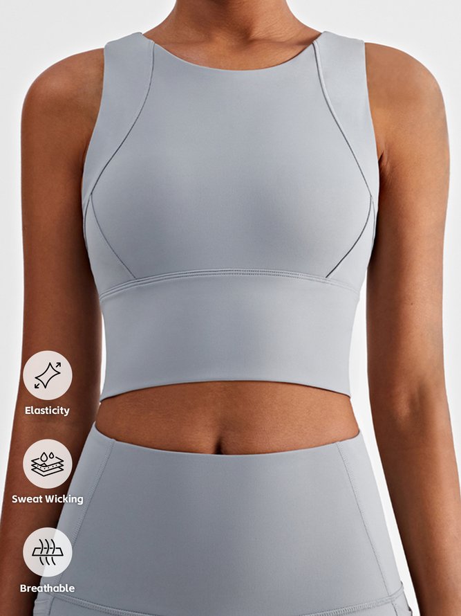 Casual Plain Sports Bra
