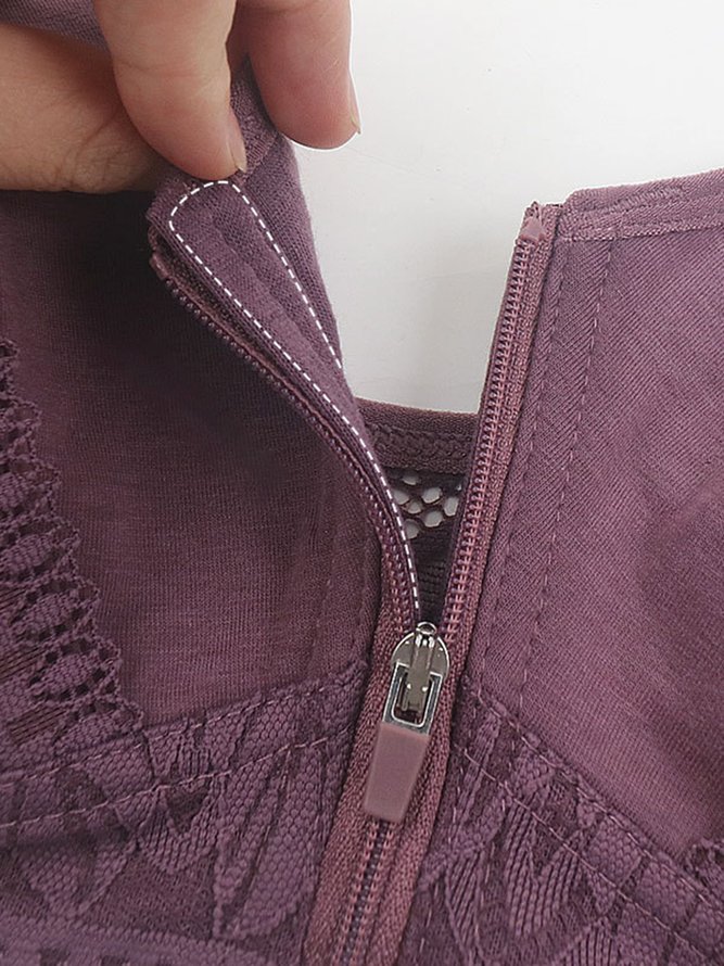 Lace Push Up Zip Front Wireless Bra