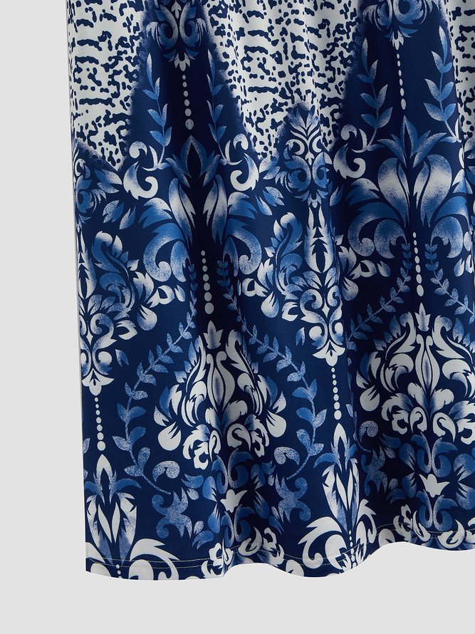 Vacation Round Neck Tribal Short Sleeve women Dress