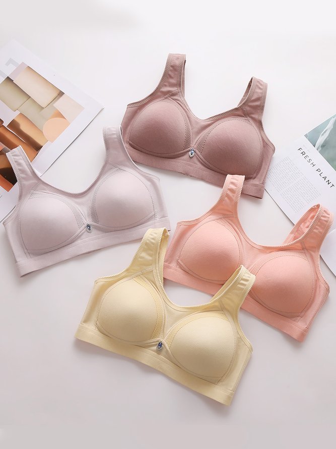 Rhinestone High Elasticity Breathable Back Buckle No Steel Ring Underwear