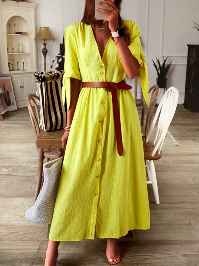 V Neck Casual Casual Dresses