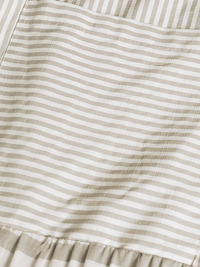 Crew Neck Women Fall Dress Daily Casual Cotton Dress