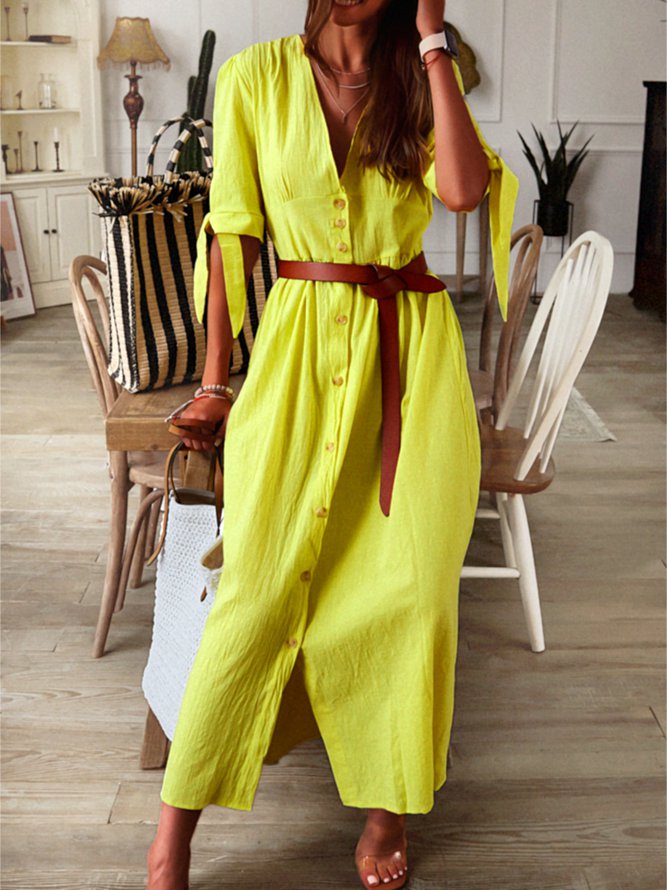 V Neck Casual Casual Dresses