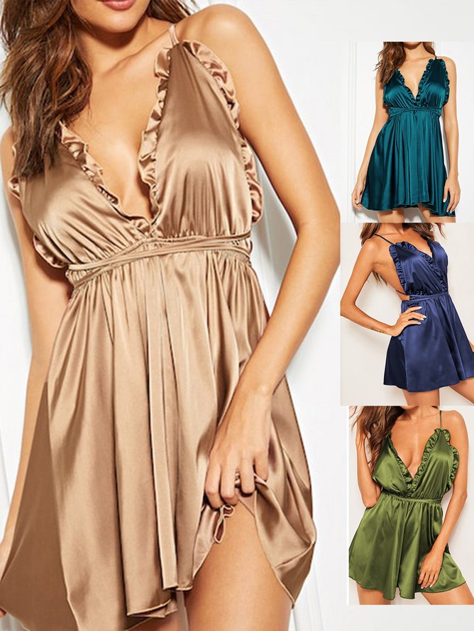 Plain Sexy Loose Nightdress