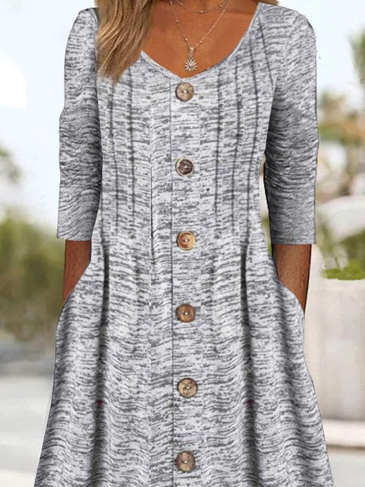 Women's A Line Dress Midi Dress Long Sleeve Plain Spring &fall Crew Neck Casual Modern