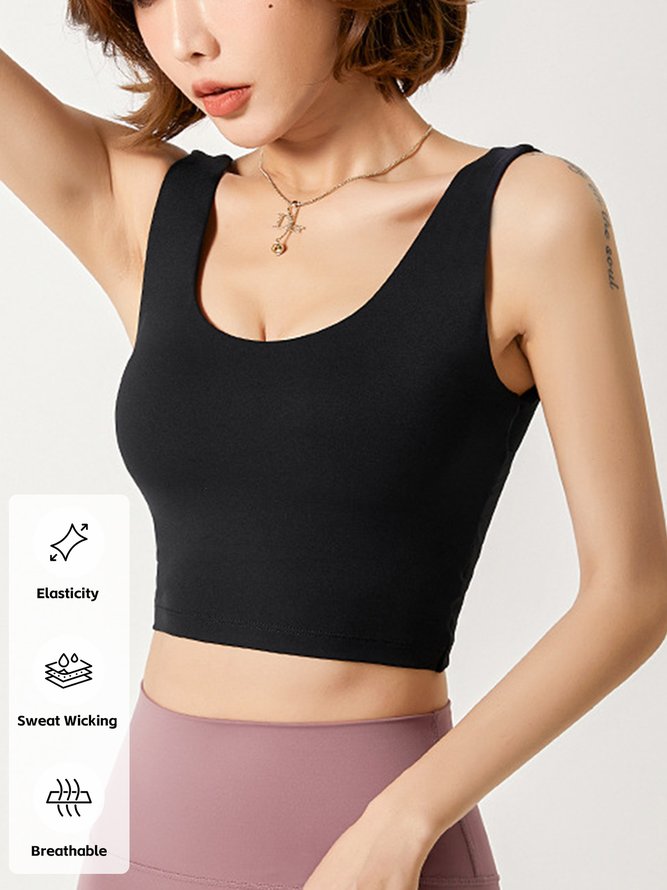 Sports underwear women wear beautiful back shockproof gather running top fitness yoga bra vest