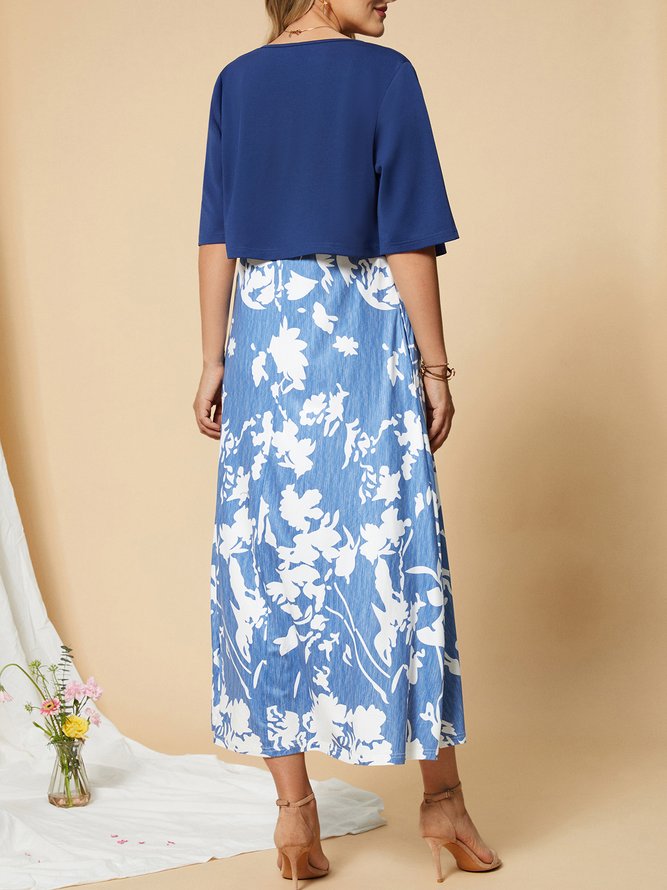 Regular Fit Casual Floral Two-Piece Set