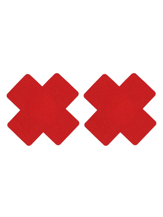 Multicolor Satin Disposable Cross Nipples