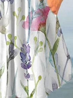 V Neck Regular Fit Short Sleeve Woven Dress