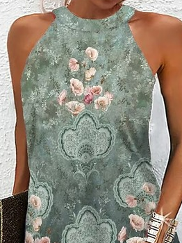 Crew Neck Casual Dress With No Belt