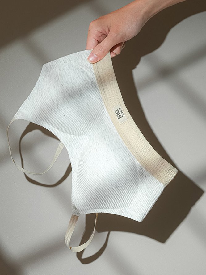 Contrasting Text Letters Seamless Removable Cotton Cups Sports Bra