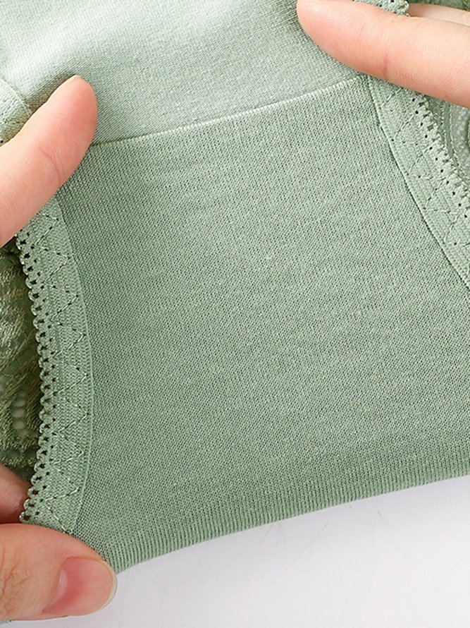 Breathable and Comfortable Lace Cotton High Waist Panties