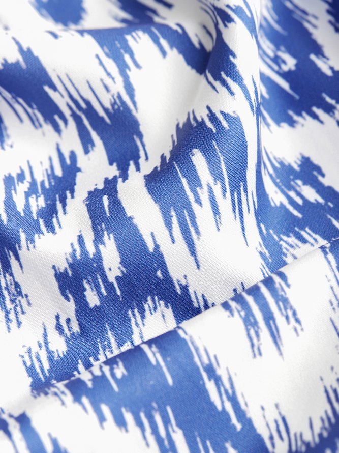 Women's Shift Dress Maxi Dress half Sleeve Floral Print Summer Fall V Neck Casual Geometric Printed Dress