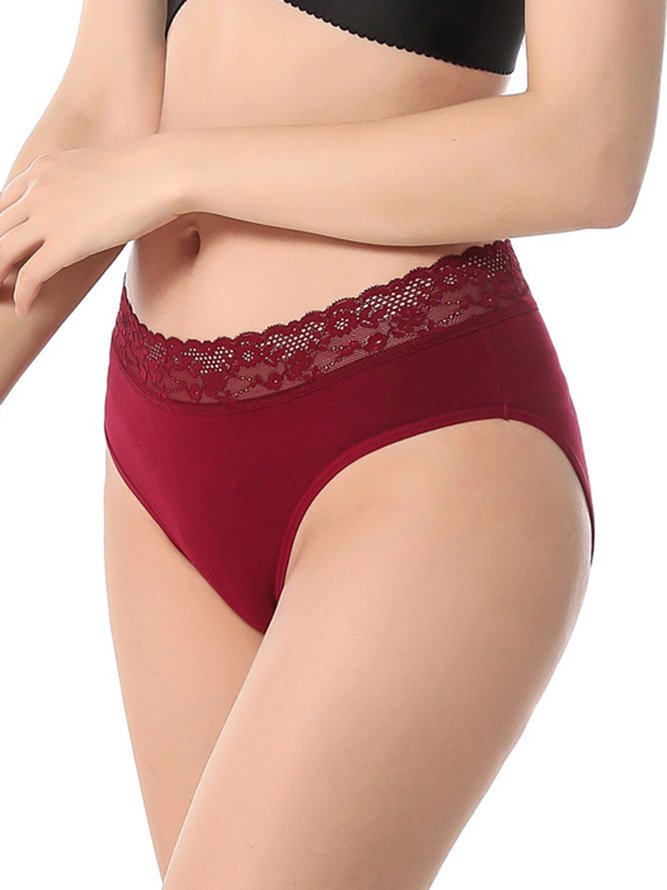 Sexy Lace Cotton Briefs
