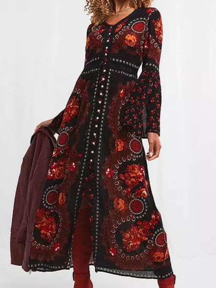 Ethnic Cotton-Blend Dress