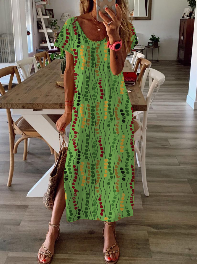 White Knitted Shift Short Sleeve Dresses