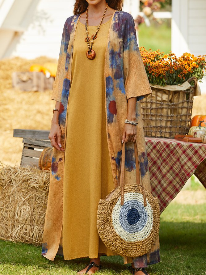 Casual Abstract Two-Piece Set