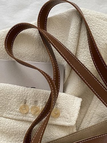 Casual Striped Pattern Large Capacity Tote Shoulder Bag Women