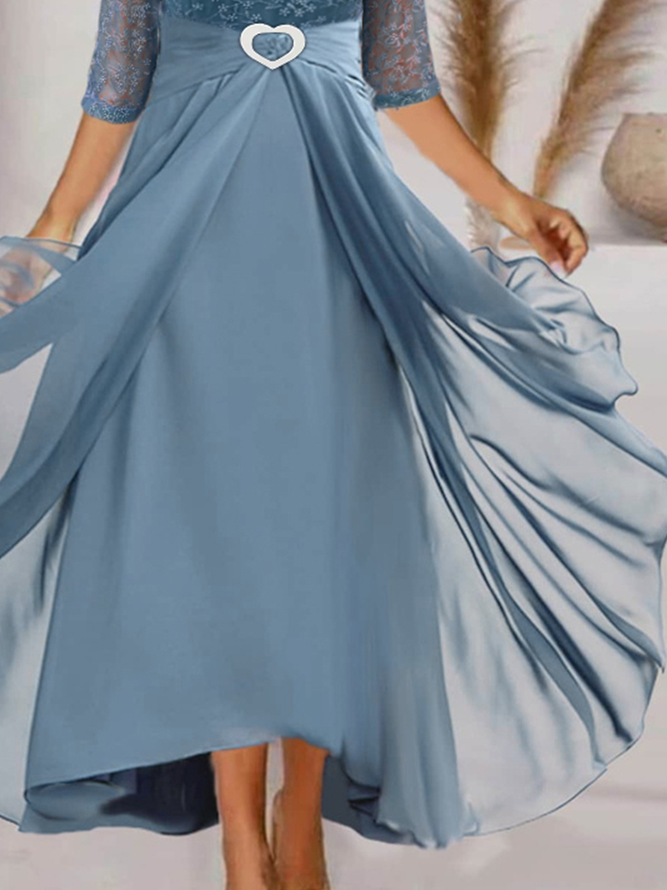 Lace Elegant Lace V Neck Dress