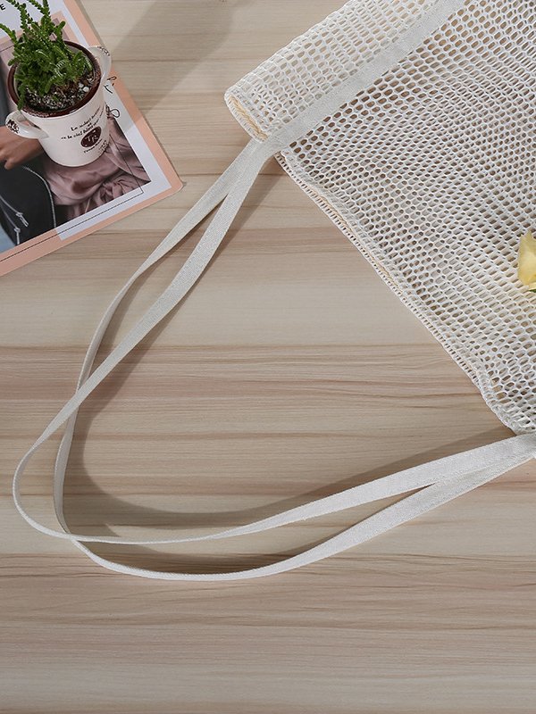 Vacation Beach Mesh Nylon Stitching Shoulder Bag Large Capacity Storage Women's