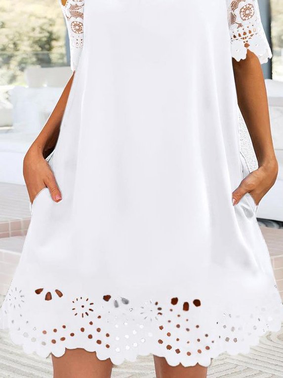 Casual Plain Regular Fit Spaghetti Dress