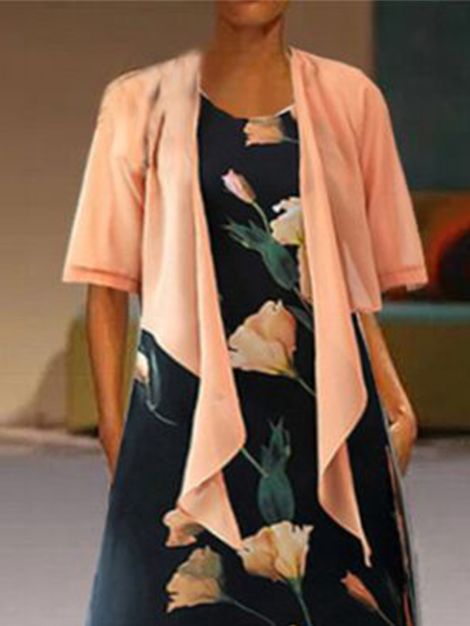 Casual Crew Neck Loose Two-Piece Set