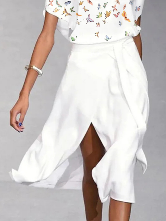 Butterfly V Neck Elegant Dress