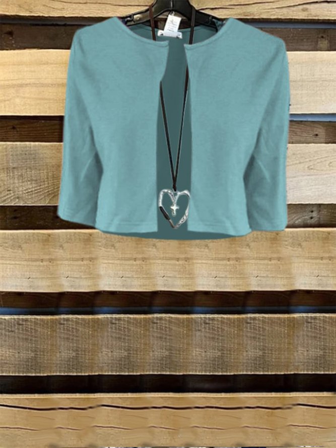 Trendy Polka Dot Print Two-Piece Set V Neck Dress with Cardigan