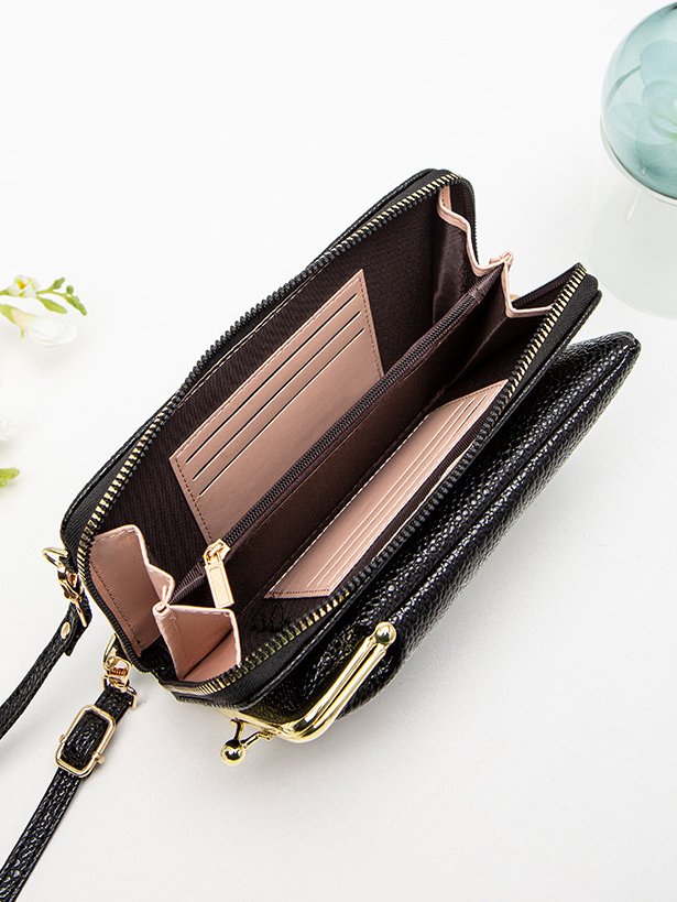 Casual Leather Stitching Coin Purse Messenger Bag Daily Urban Women's Bag