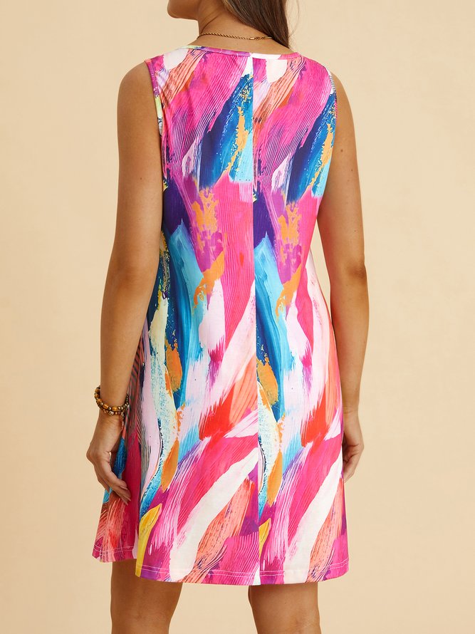 Vacation Sleeveless Knitting Dress