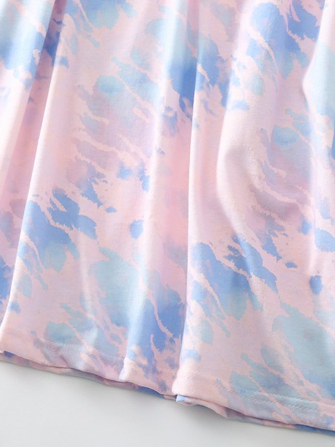 Breathable Comfortable Tie-Dye Loose Casual Nightdress