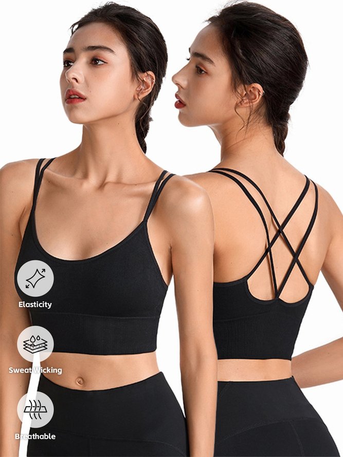 Plain Simple Spaghetti Sports Bra