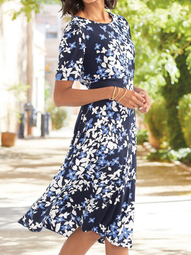 Fit Crew Neck Casual Prom Dress