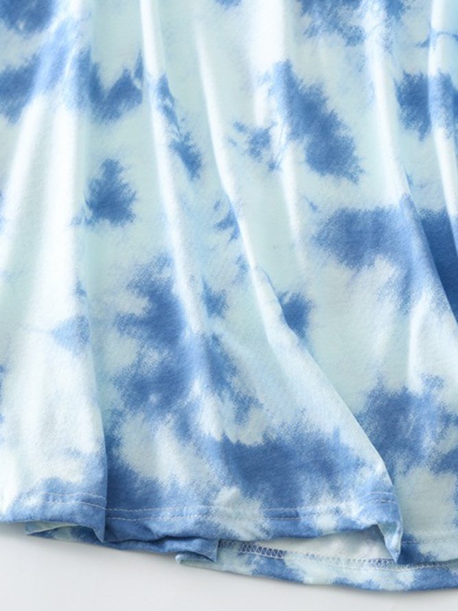 Breathable Comfortable Tie-Dye Loose Casual Nightdress