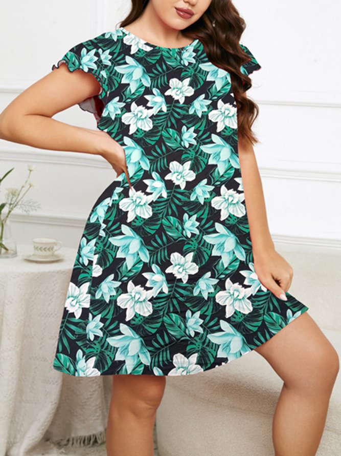 Breathable Comfortable Loose Floral Print Nightdress